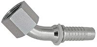 1-1/2 x 2"-12 Pulsar 5000 Series Hose Barb - Female ORFS Swivel 45° Elbow  50483-24-24