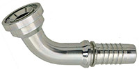 1-1/2 x 2" (2.81 Flange) Pulsar 5000 Series Hose Barb - Code 61 Flange 60° Elbow  5069-32-24