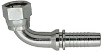 1/4 x 1/4" Pulsar 5000 Series Hose Barb - Female 37° JIC Swivel 90° Elbow  5095-04-04