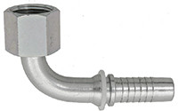 1/4 x 9/16"-18 Pulsar 5000 Series Hose Barb - Female ORFS Swivel 90° Elbow  50983-04-04