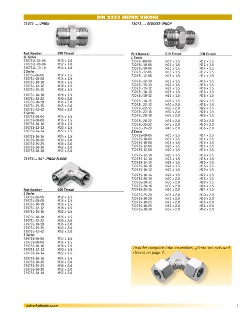 M26-1.5 x M16-1.5 Steel Male Metric - Male Metric Connector   73073L-18-10