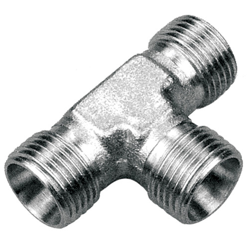 M22-1.5 Steel Male Metric Tee    73T73S-14-14
