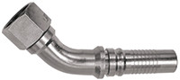 1 x 1" Pulsar 8600 Series Hose Barb - Female BSPP Swivel 45° Elbow  86426-16-16