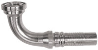 1 x 1" (1.75" Flange) Pulsar 8600 Series Hose Barb - Code 61 Flange 90° Elbow  8699-16-16