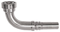 1-1/4 x 1-1/4" (2.13" Flange) Pulsar 8600 Series Hose Barb - CAT® Style Flange 90° Elbow  8699C-20-20