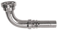 1-1/4 x 1-1/2" (2.50" Flange) Pulsar 8600 Series Hose Barb - Code 62 Flange 90° Elbow  8699H-24-20