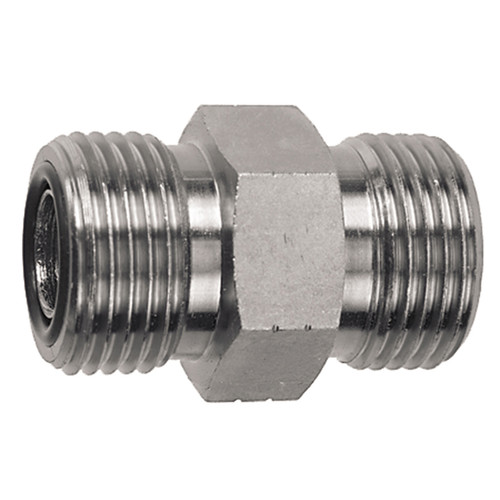 1-7/16"-12 x 1-7/16"-12 Steel Male ORFS - Male ORFS Union  93093-16-16