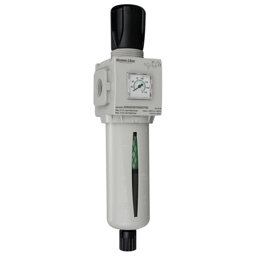 3/4" NPT Coalescing Air Filter - Air Regulator w/ Polycarbonate Bowl  CR653-12