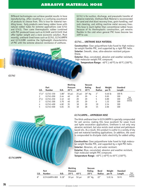 2" Urethane Bulk Material Hose   G1741-200