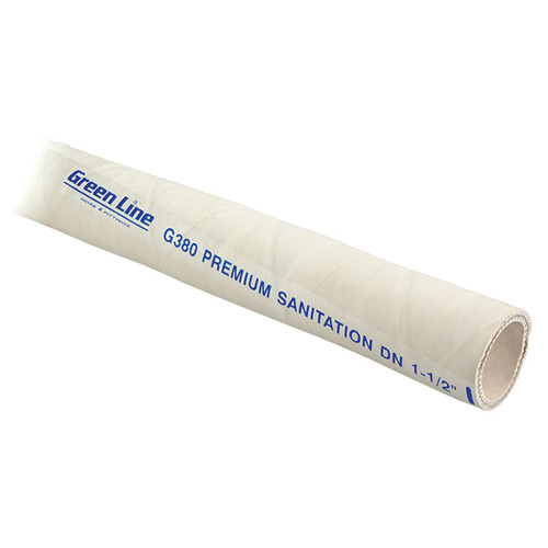 3/4" Premium White Rubber Sanitation Hose   G380-075