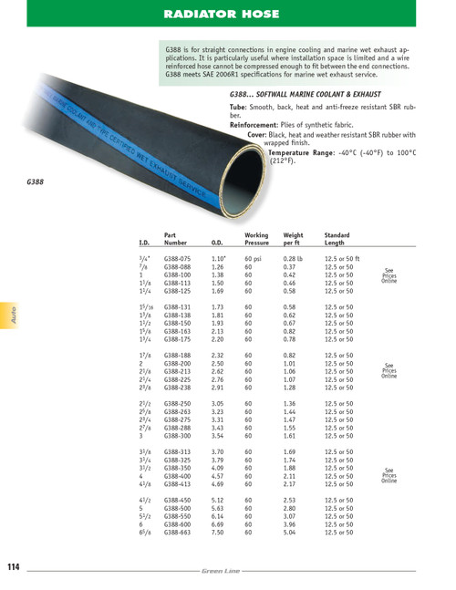 4-1/2" Softwall Marine Coolant/Exhaust Hose   G388-450