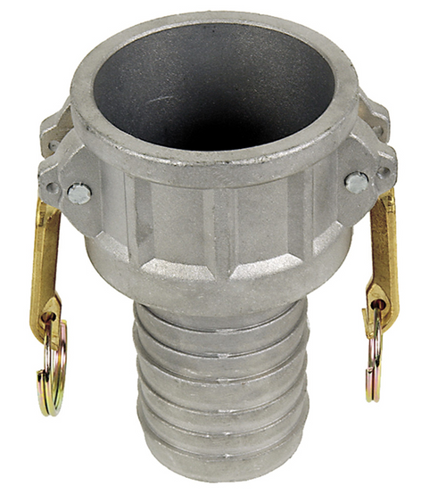 6" Aluminum Type C Female Camlock - Hose Barb  G65C-600