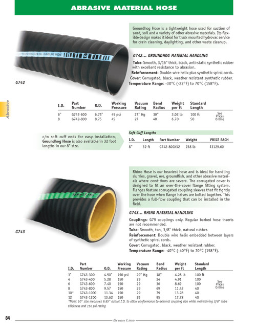 10" Rhino Material Handling Hose   G743-1000