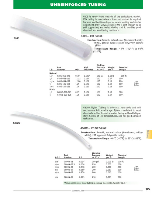 3/16" Nylon Tubing   G800N-03