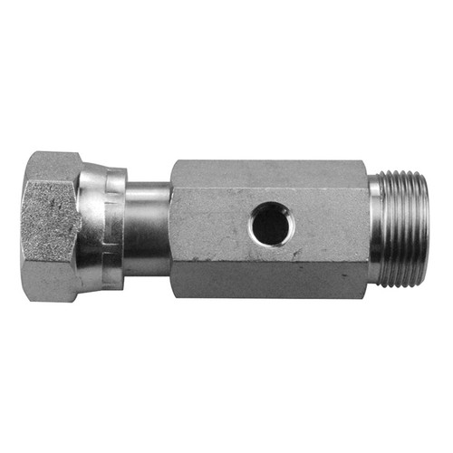13/16"-16 x 13/16"-16 x 1/4" Steel Female ORFS - Male ORFS - Female NPT Test Point  T8309308-08-08-04
