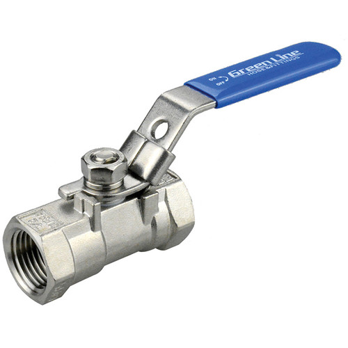 1" Stainless Steel 1000 PSI Female NPT Ball Valve  V401-100