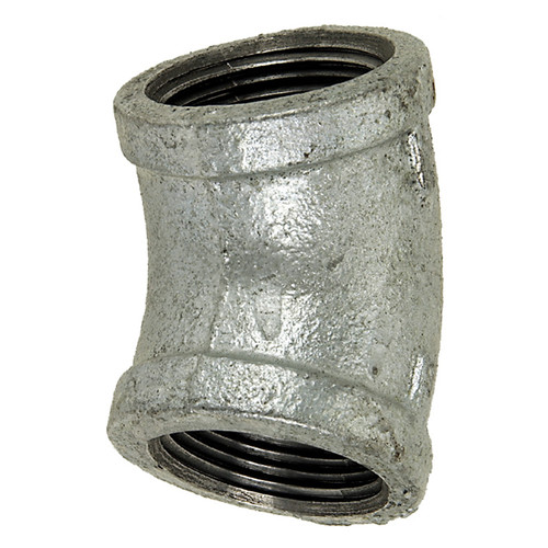 1" Sch. 40 Galvanized Iron Female NPT 45° Elbow   G0848G-100-100
