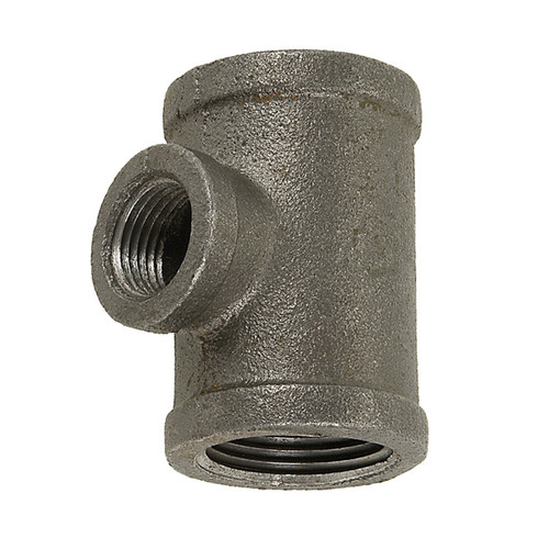 3/4 x 3/4 x 1/4" Sch. 40 Black Iron Female NPT Reducing Tee   G08T88M-075-025