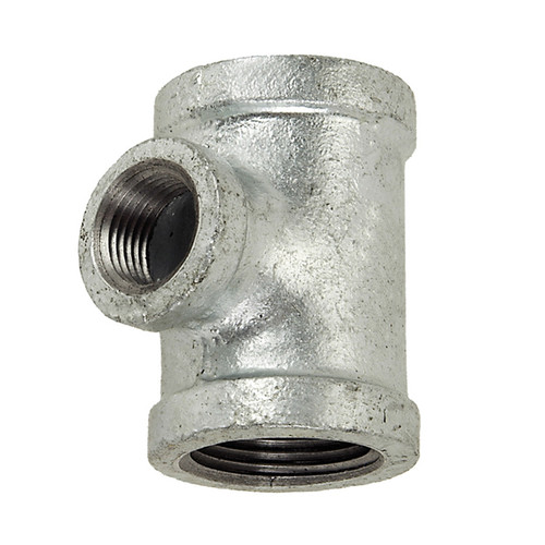3 x 3 x 2-1/2" Sch. 40 Galvanized Iron Female NPT Reducing Tee   G08T88G-300-250