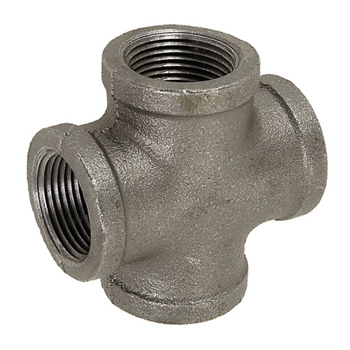 3" Sch. 40 Black Iron Female NPT Cross   G08X88M-300-300
