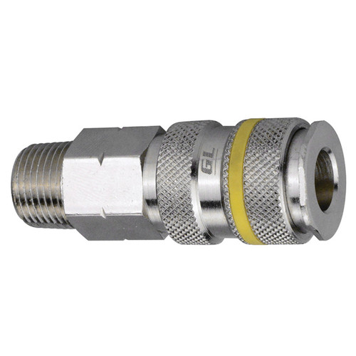 1/4 x 3/8" Steel ARO 210 Pneumatic Coupler - Male NPT   CH37-03