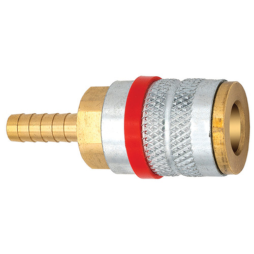 1/2 x 1/2" Steel Tru-Flate Pneumatic Coupler - Hose Barb   C10-45