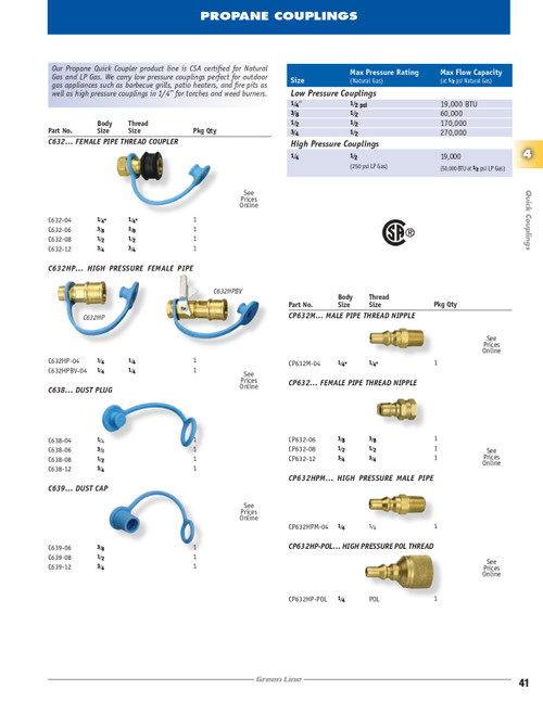 3/8 x 3/8" Brass Natural Gas Nipple - Female NPT    CP632-06
