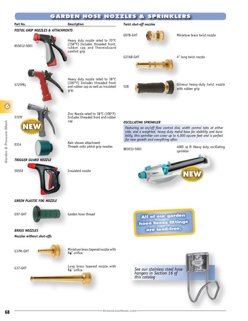 Zinc Garden Hose Pistol Grip Spray Nozzle   573TF