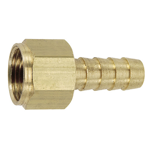 1/2 x 1/2" Brass Hose Barb - Female NPSM Connector   G22BFS-050-050