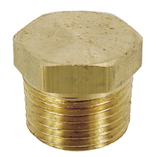 1/2" Brass Male NPT Hex Head Plug   G1600B-08