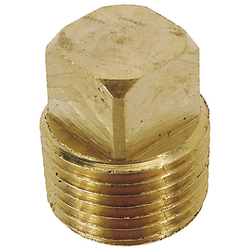1/4" Brass Male NPT Square Head Plug   G1600SB-04