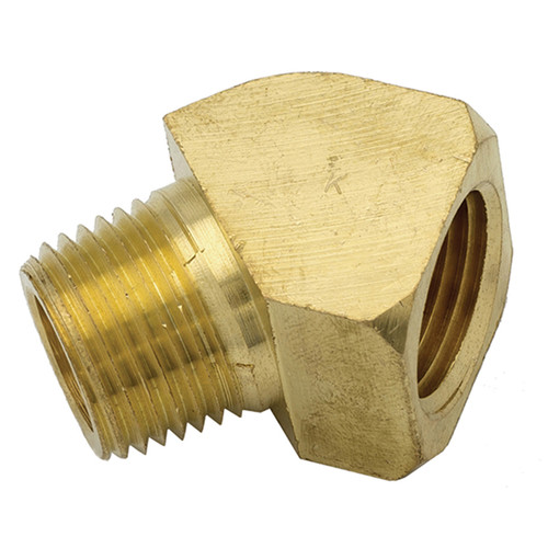 3/8 x 3/8" Brass Male NPT - Female NPT 45° Street Elbow   G1648BX-06-06