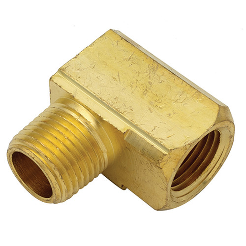 1/8 x 1/4" Brass Male NPT - Female NPT 90° Street Elbow   G1698BX-02-04