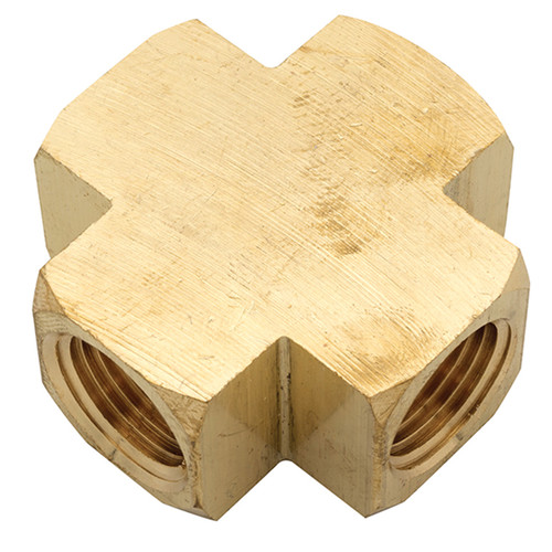 1/2" Brass Female NPT Cross   G08X88BX-08-08
