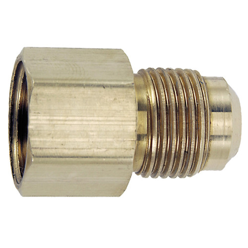1/2 x 1/2" Brass Female NPT - Male 45° SAE Flare Connector   G1408-08-08