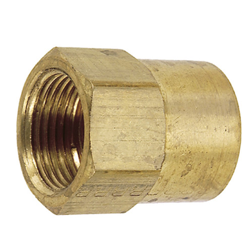 1/8 x 5/16" Brass Female NPT - Female 45° SAE Inverted Flare Coupler   G0208-02-05