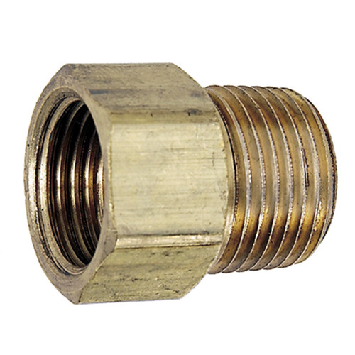 1/4 x 1/2" Brass Male NPT - Female 45° SAE Inverted Flare Connector   G0216-04-08