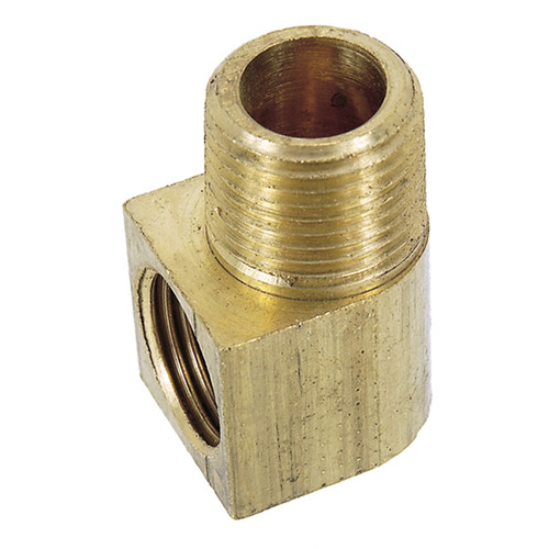 3/8 x 5/8" Brass Male NPT - Female 45° SAE Inverted Flare 90° Elbow   G0296-06-10