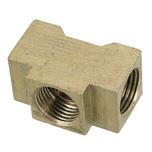 3/8" Brass Female 45° SAE Inverted Flare Tee   G02T00-06-06
