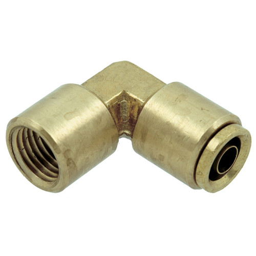 1/8 x 1/4" Brass Female NPT - DOT Push-To-Connect 90° Elbow   G7098P-02-04