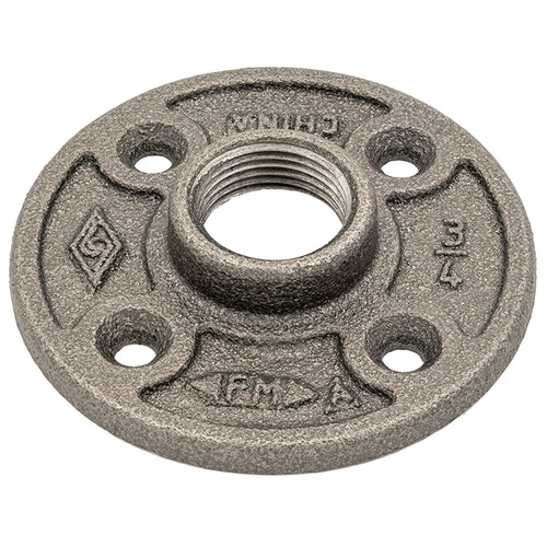1-1/2" Black Iron Female NPT Floor Flange   G0819FF-150