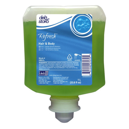 Refresh® Hair & Body 2-In-1 Shower Body Wash/Shampoo 1L Cartridge  HBG1L