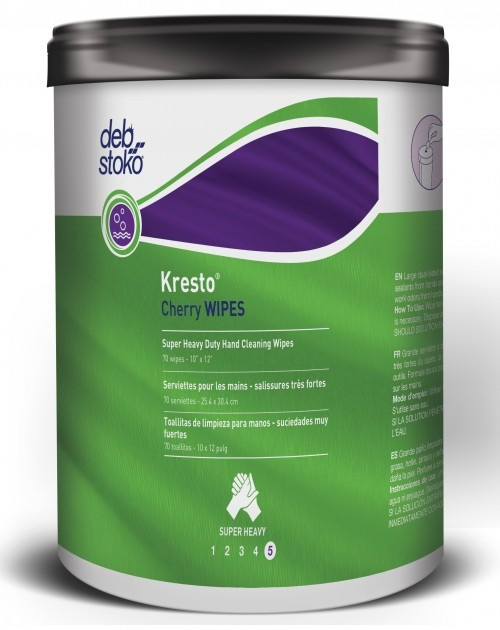 Kresto® Cherry WIPES Solvent Based Towelettes - 70/Canister  KCW70W