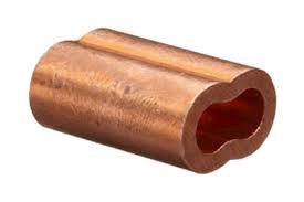5/32" Copper Wire Rope Swage Loop Back Sleeve   2952 0010