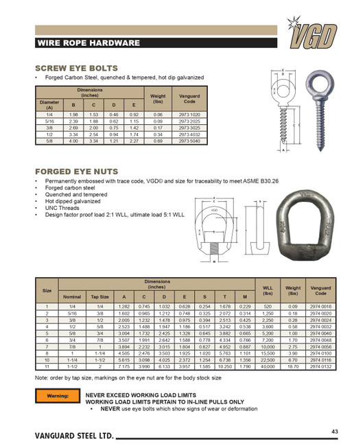 1-1/2" Galvanized Forged Eye Nut   2974 0132