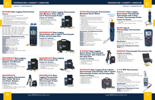 Data Logging Thermometer w/ SD Card Power Adapter & Thermocouple Probes   R2450SD-KIT3