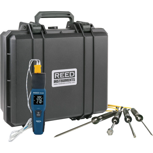 Data Logging Thermocouple Thermometer w/ Type K Thermocouple Probes & Case   R1640-KIT2