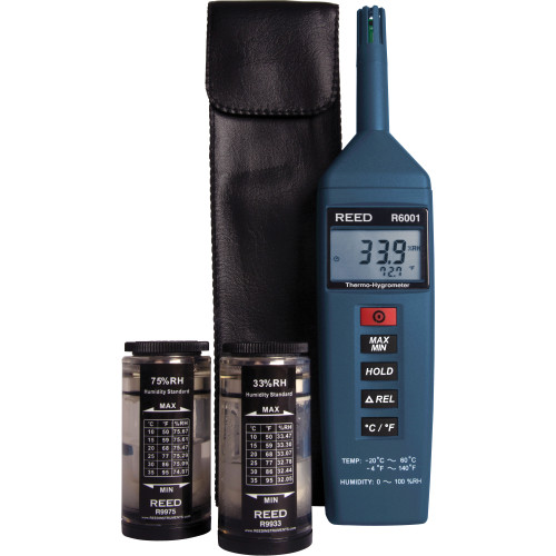 Thermo-Hygrometer w/ Humidity Calibration Standards   R6001-KIT