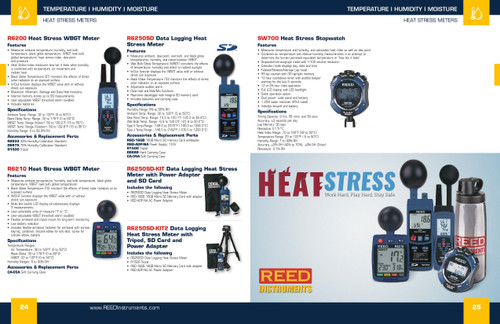 Wet-Bulb Globe Temperature (WBGT) Data Logging Heat Stress Meter   R6250SD
