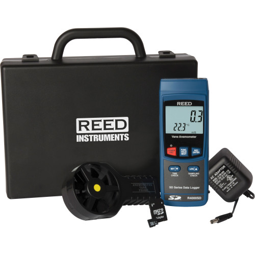 Data Logging Vane Thermo-Anemometer w/ Power Adapter & SD Card   R4000SD-KIT